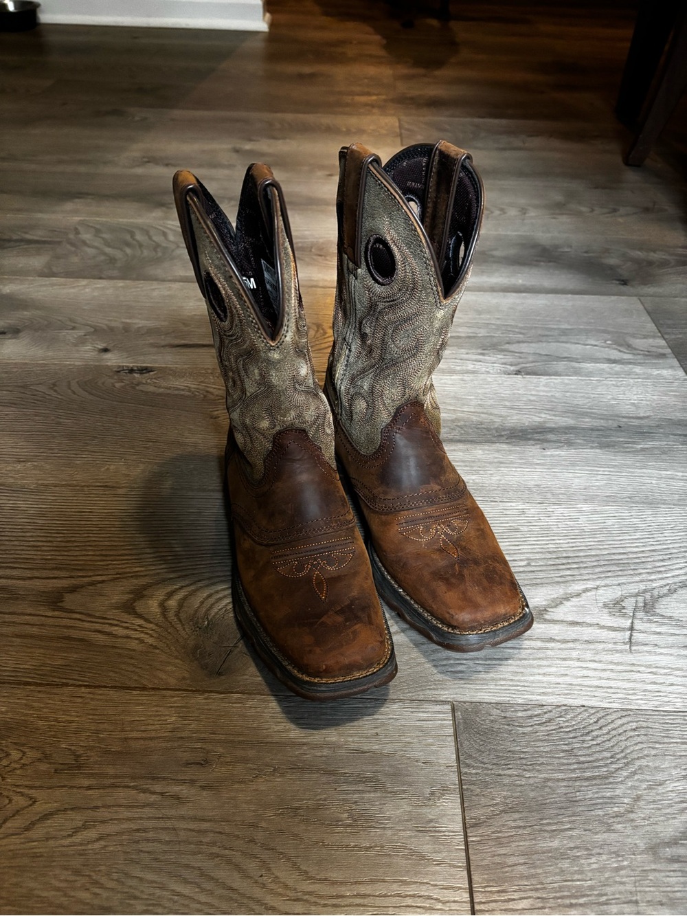 Durango Brown Two-Tone Leather Cowboy Boots